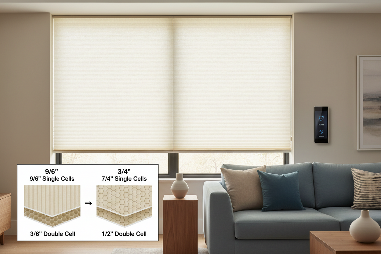 Smart Shade Sizing: 9/16 vs 3/4 Inch Cells Explained