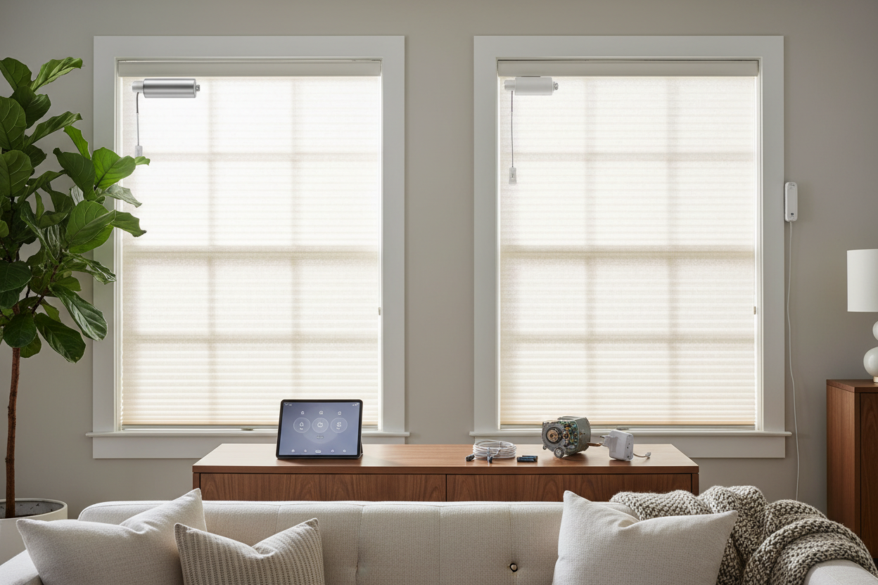 Cellular Blind Reviews: Battery vs. Hardwired Smart Motors