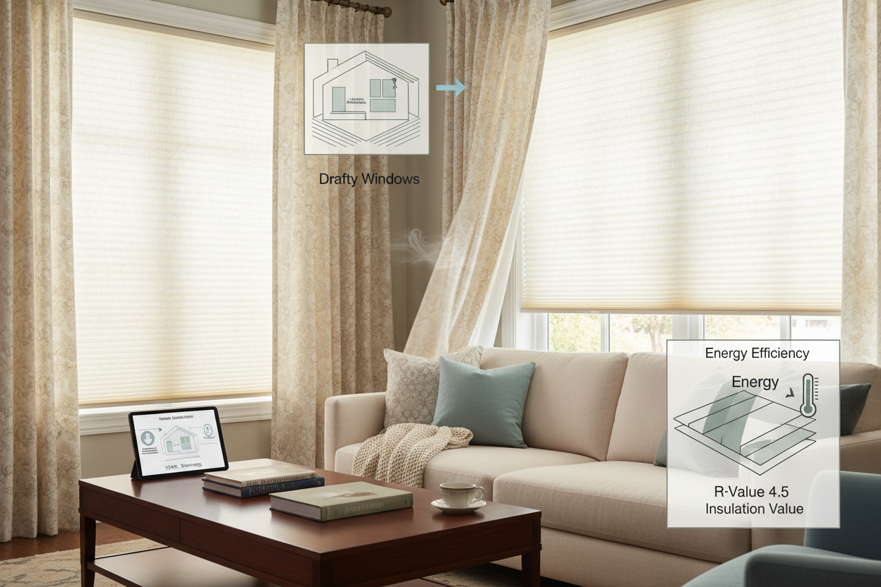 Drafty Windows? Smart Cellular Shades Insulation Value Explained