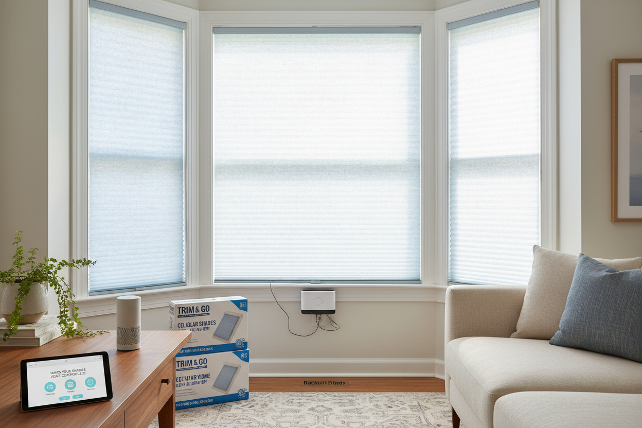 Make Your Cellular Shades Cut to Size Voice Controlled