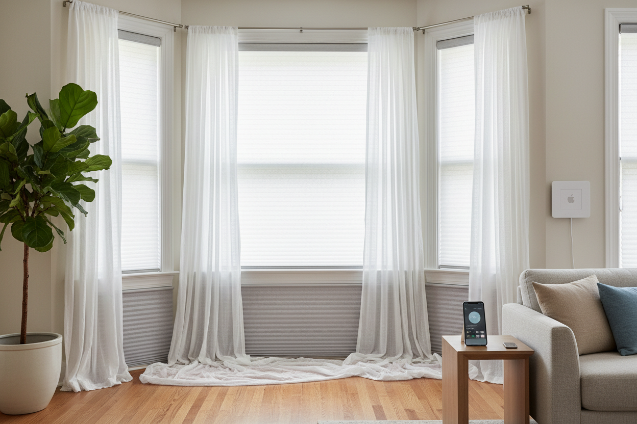 Smart Cellular Shades: Handling Extra Length & Limits