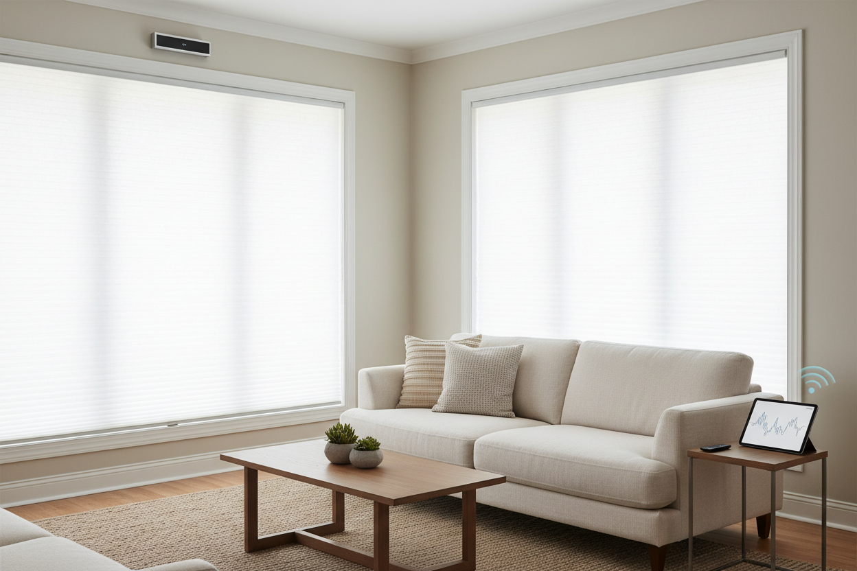 Smart 3/8 Inch Cellular Shades: Energy Efficiency Meets Voice Control