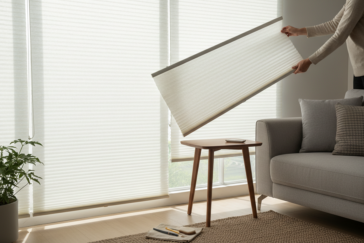 Stuck Shades? How to Fix Cordless Top Down Bottom Up Cellular Shades