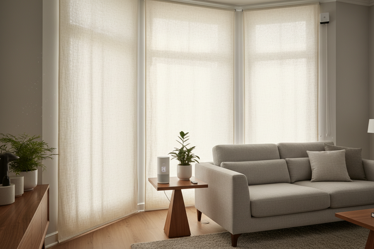 Voice-Controlled Fabric Pull Down Window Shades: A Setup Guide