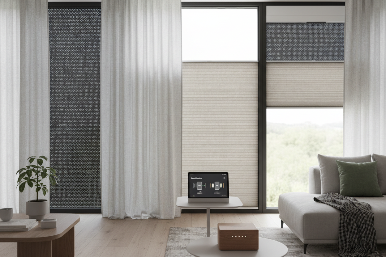 Smart Window Shade Exterior: Solar vs. Hardwired Setup