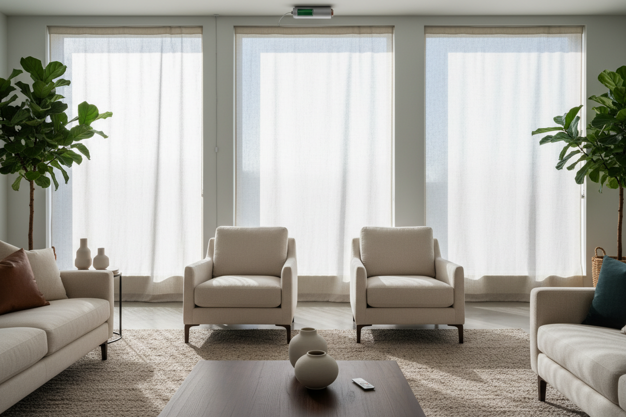Motorized Blinds Picture Windows: Battery vs. Wired Guide