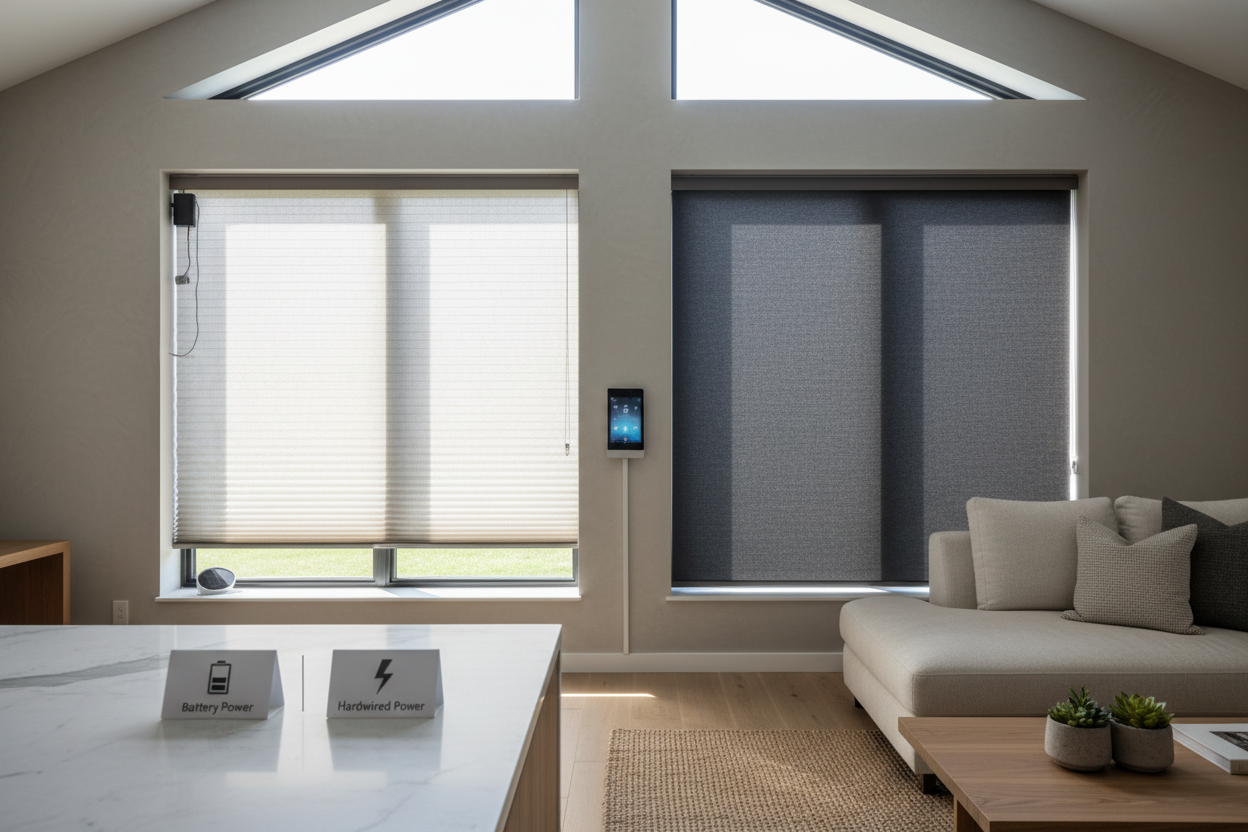 Smart 42 Inch Blinds: Battery vs Hardwired Power Guide