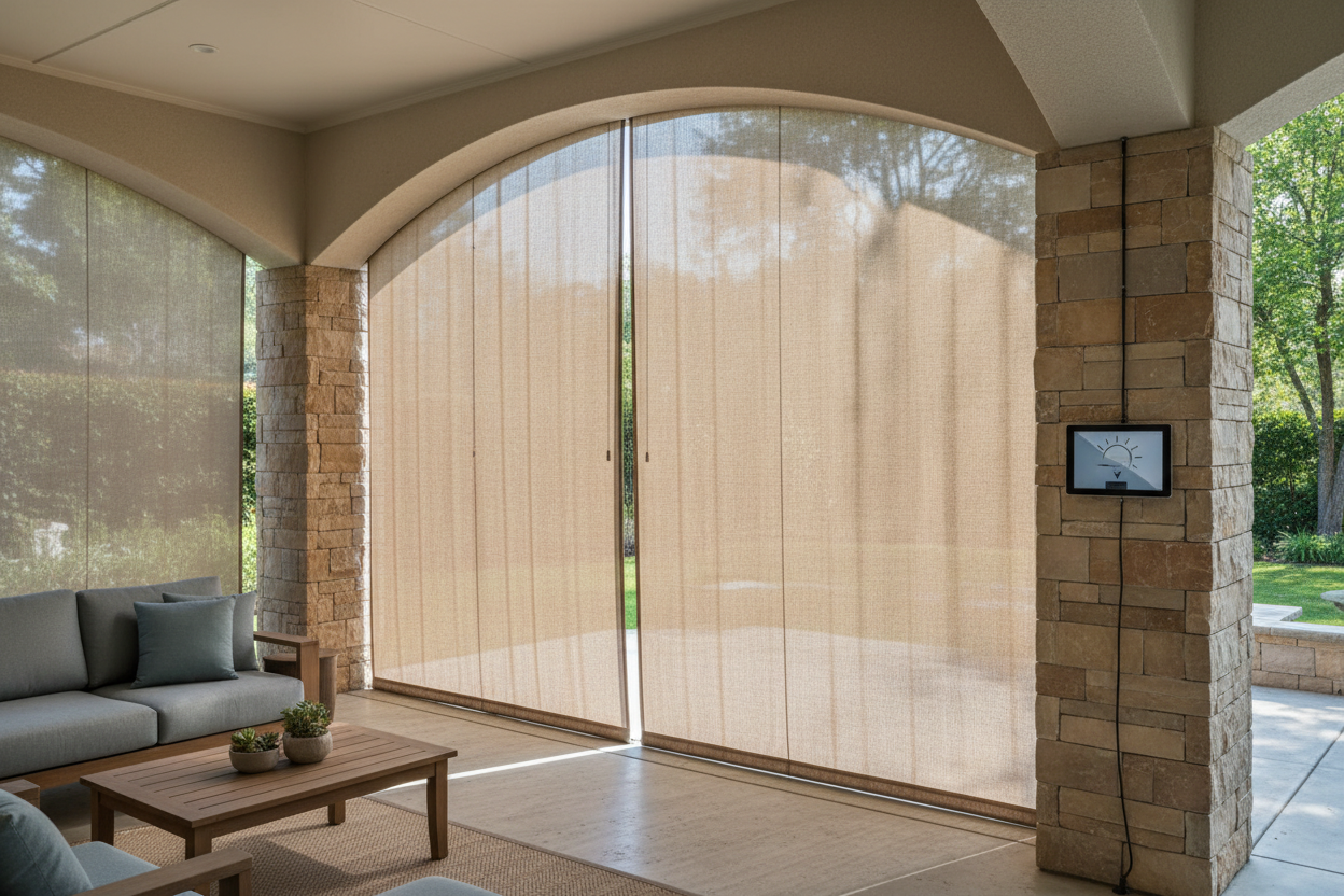 Smart 84 Inch Wide Outdoor Shades: The Effortless Patio Upgrade