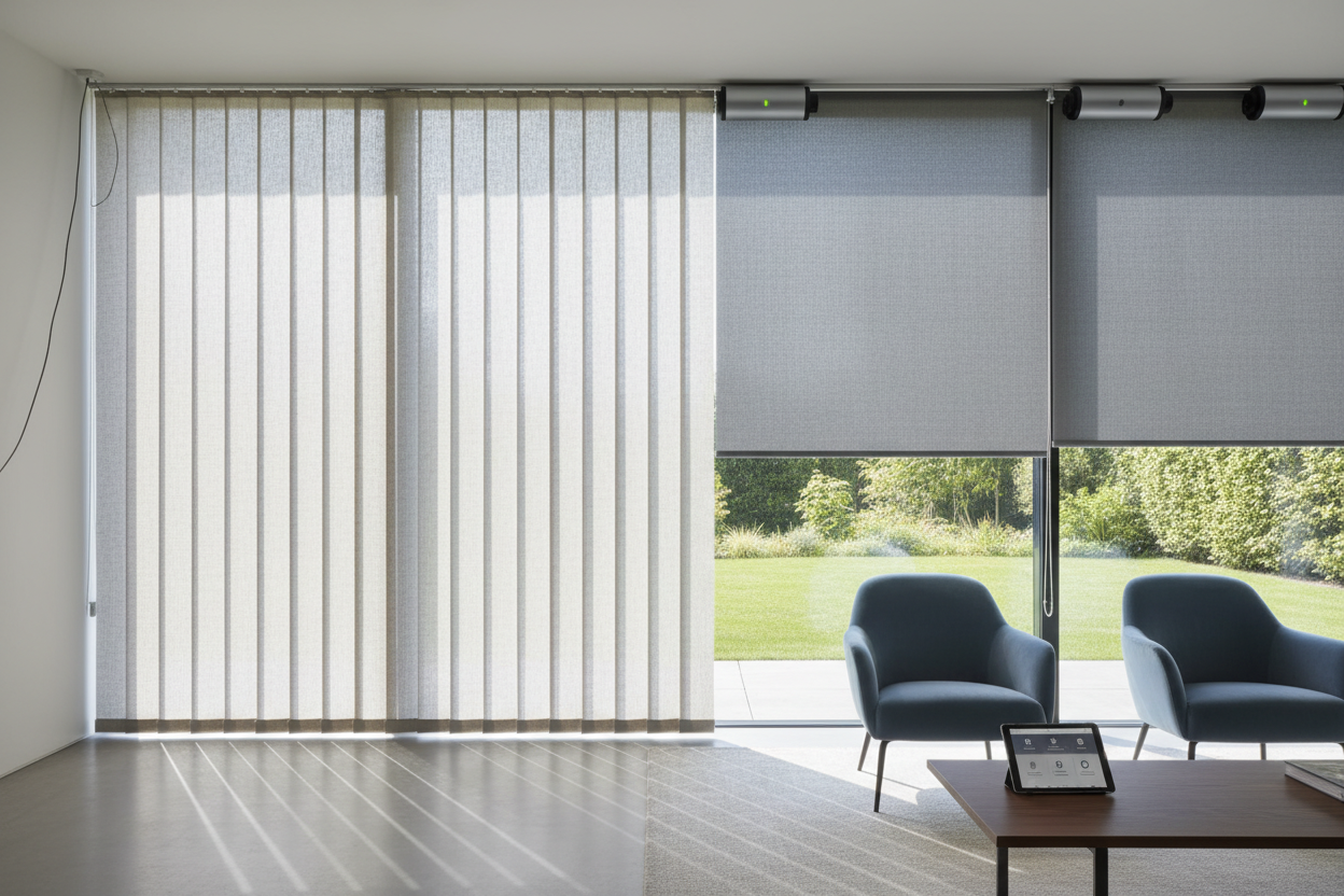 Smart Window Shades Large Windows: Hardwired vs Battery Power