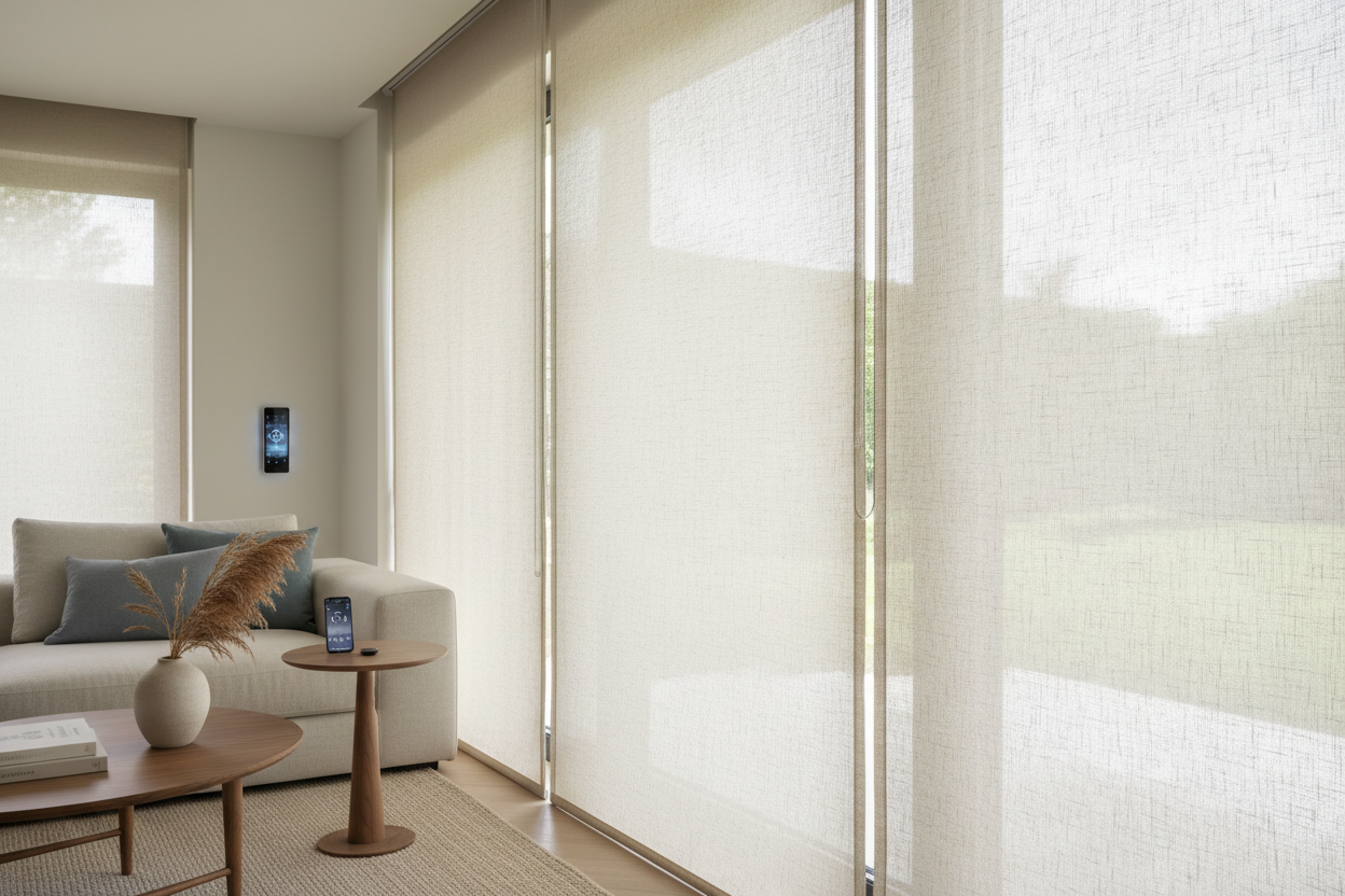 Effortless Ambience: Smart Window Shades Living Room Guide