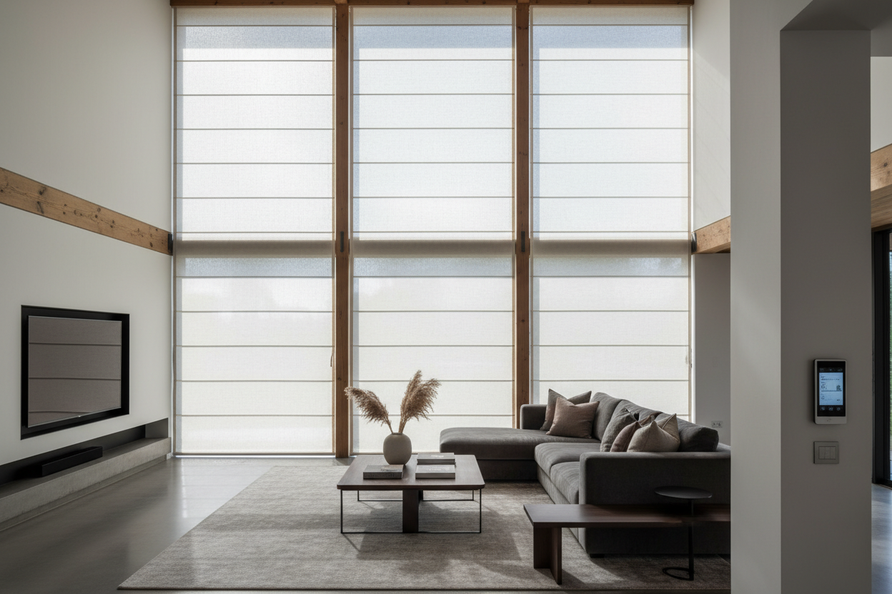 High Ceilings? Smart Blinds for Difficult Windows Made Easy