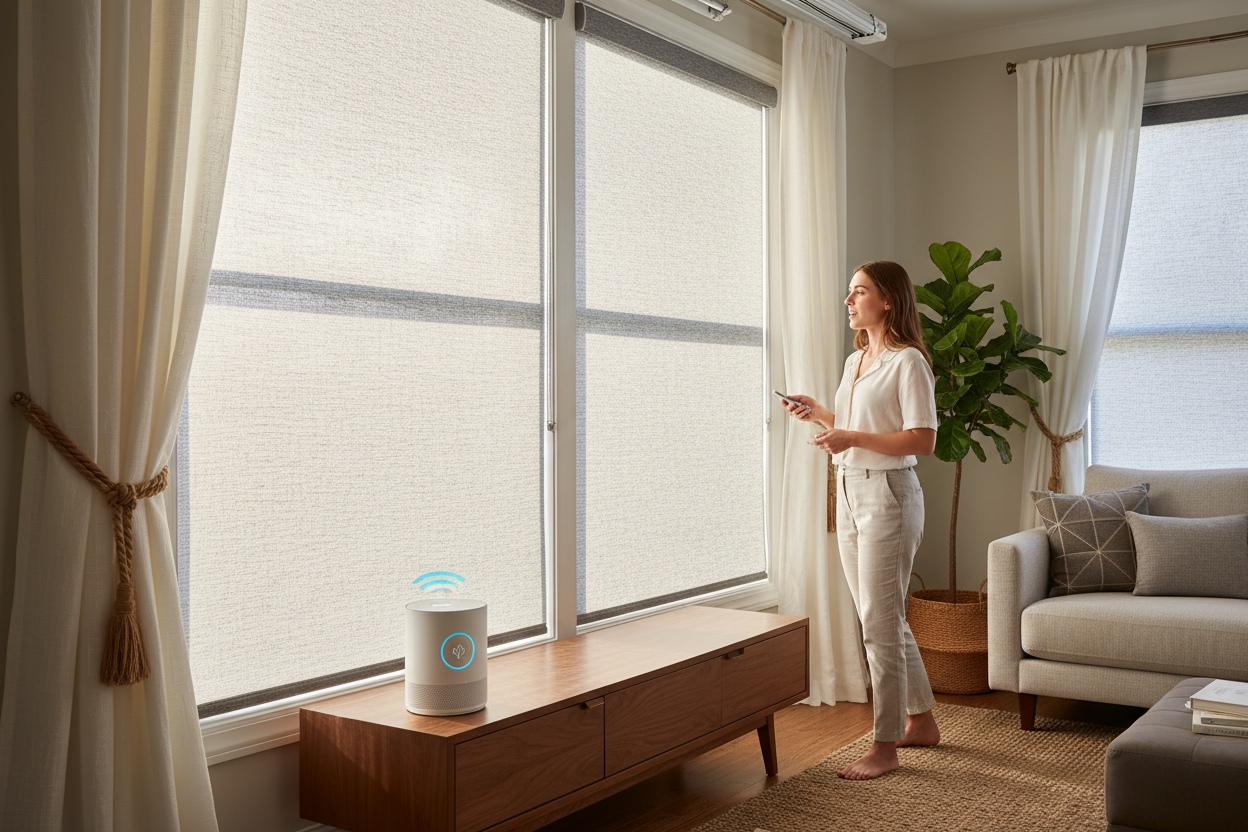 Making Home Depot Sun Screen Shades Voice-Controlled