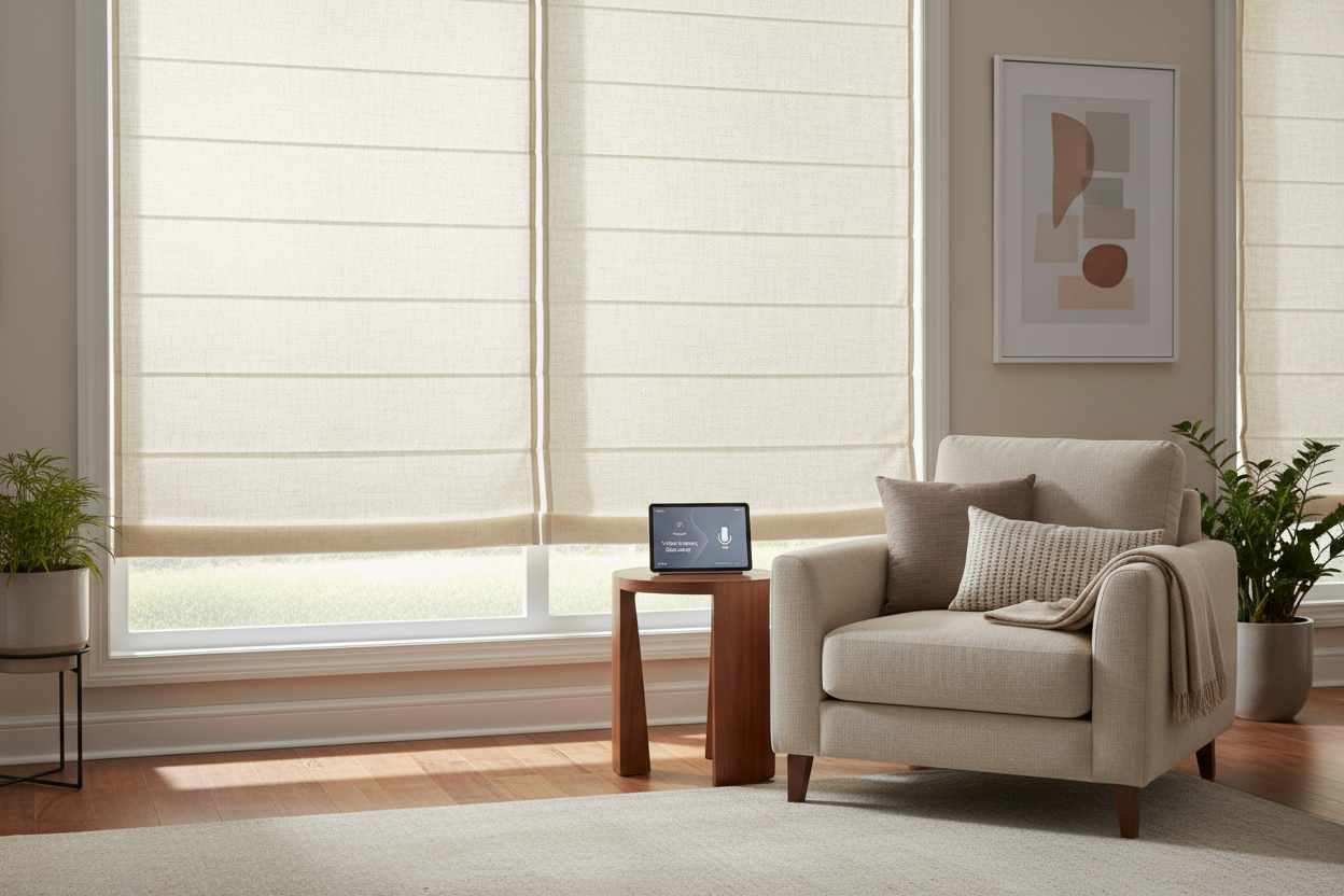 Smart Home Depot Roman Blinds: Effortless Voice Control