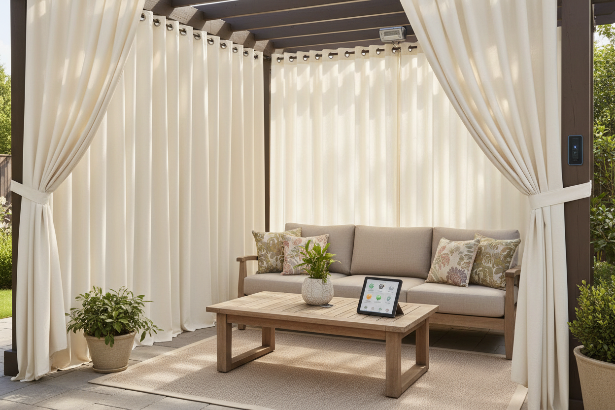 Turn Lowes Outdoor Curtains into Smart Shades