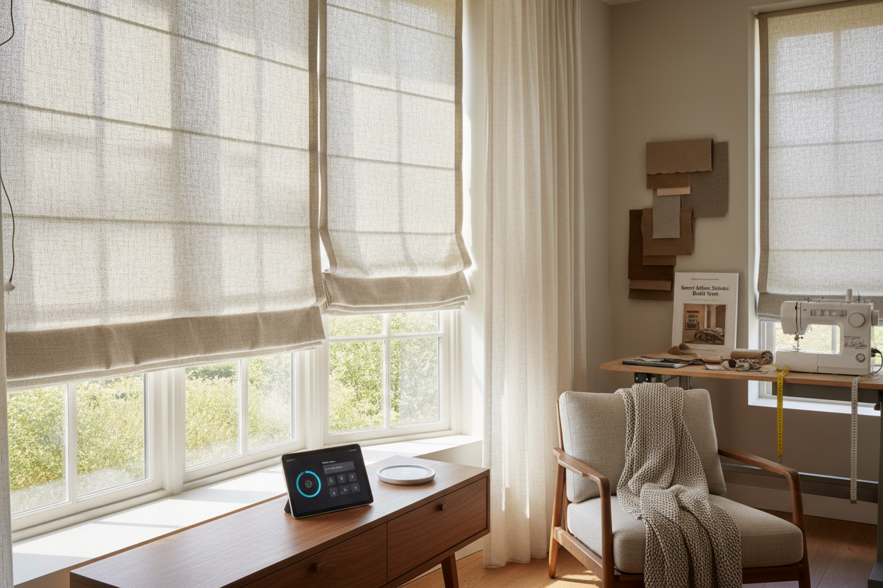 DIY Roman Shades Blinds: Building Smart Fabric Shades at Home