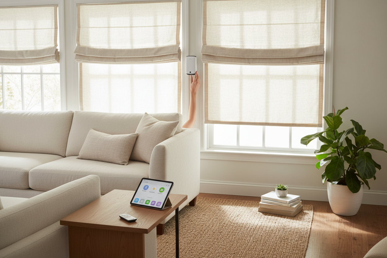 How to Hang a Roman Shade & Upgrade to Smart Motors