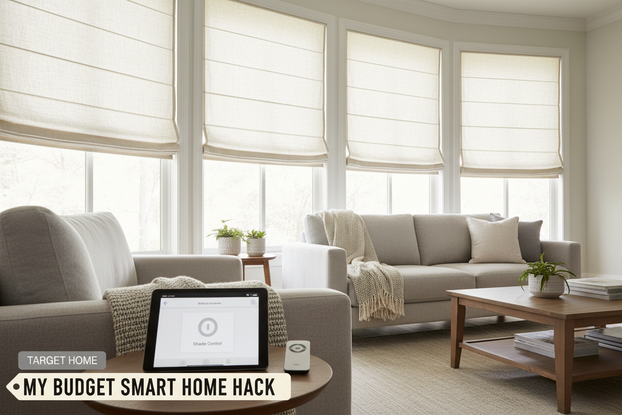Roman Shades at Target: My Budget Smart Home Hack