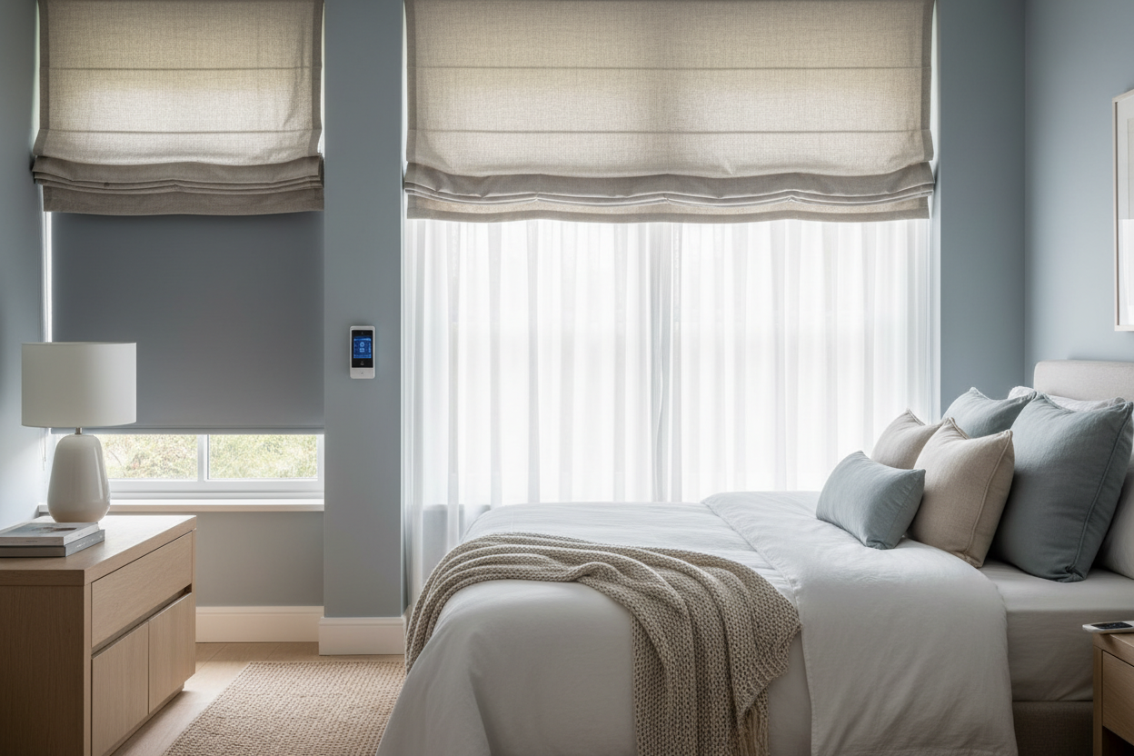 Relaxed Roman Shade: The Connected Sleep Upgrade