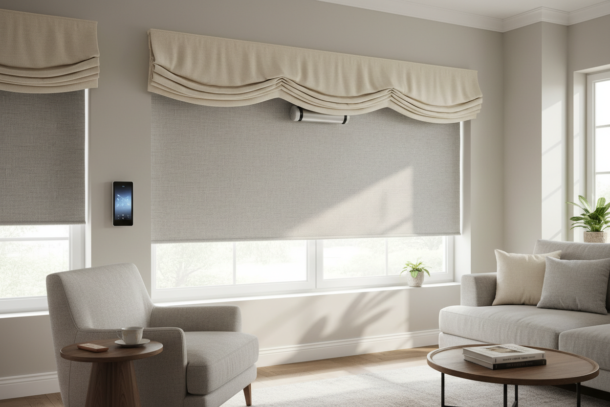 Faux Roman Blinds: How I Hide Ugly Smart Shade Motors