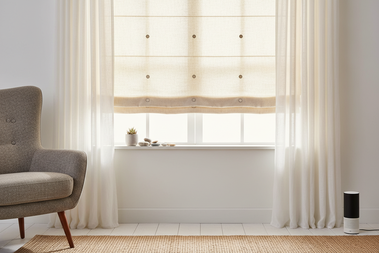 Magnetic Roman Shade: A Cordless DIY Alternative to Smart Blinds