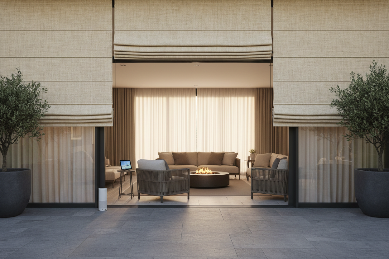 Exterior Roman Shades: Why I Connected My Patio to Alexa