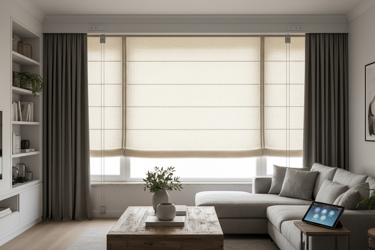 Inside Mount Roman Blinds: Hidden Motors & Smart Integrations