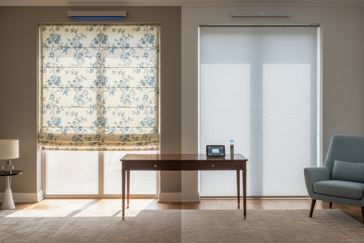 Roman Shades vs Roller Shades: Choosing Your Smart Setup