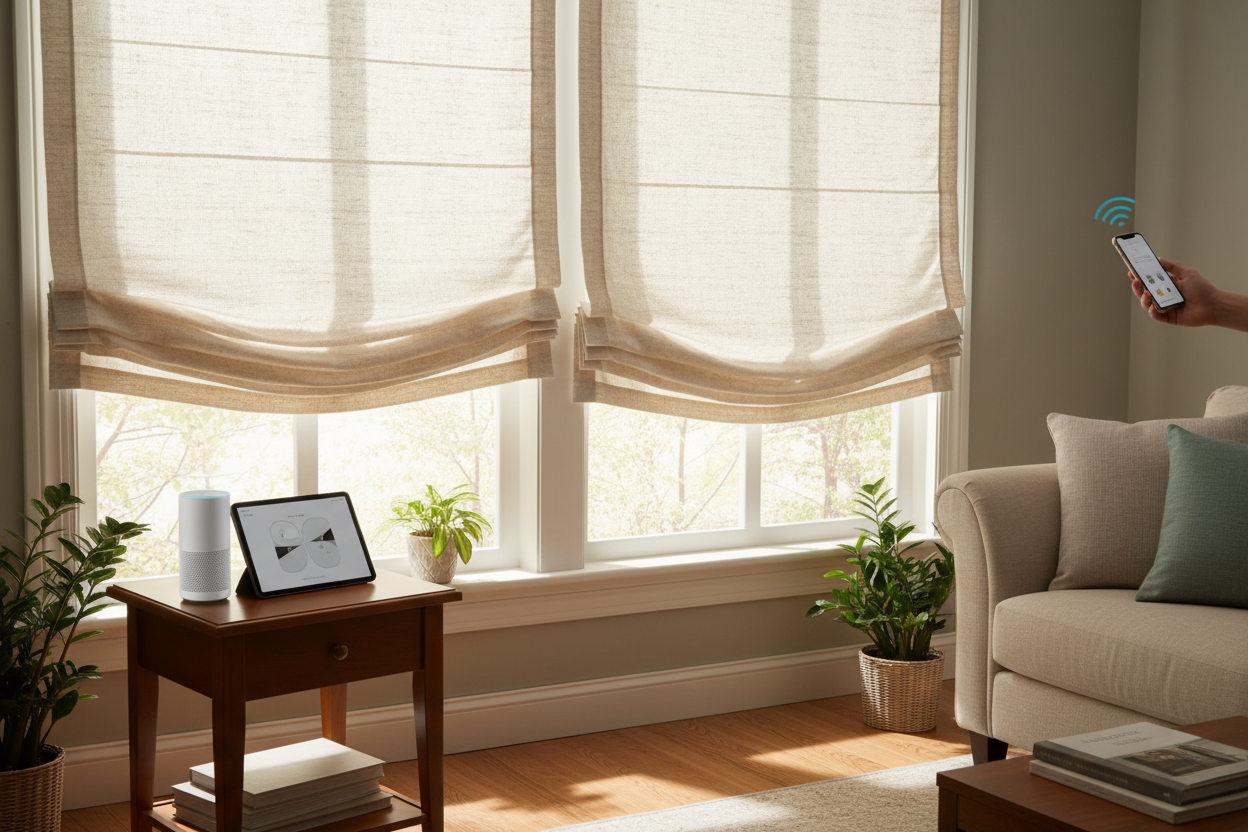 Roman Shade Kit: Voice-Controlled Custom Blinds