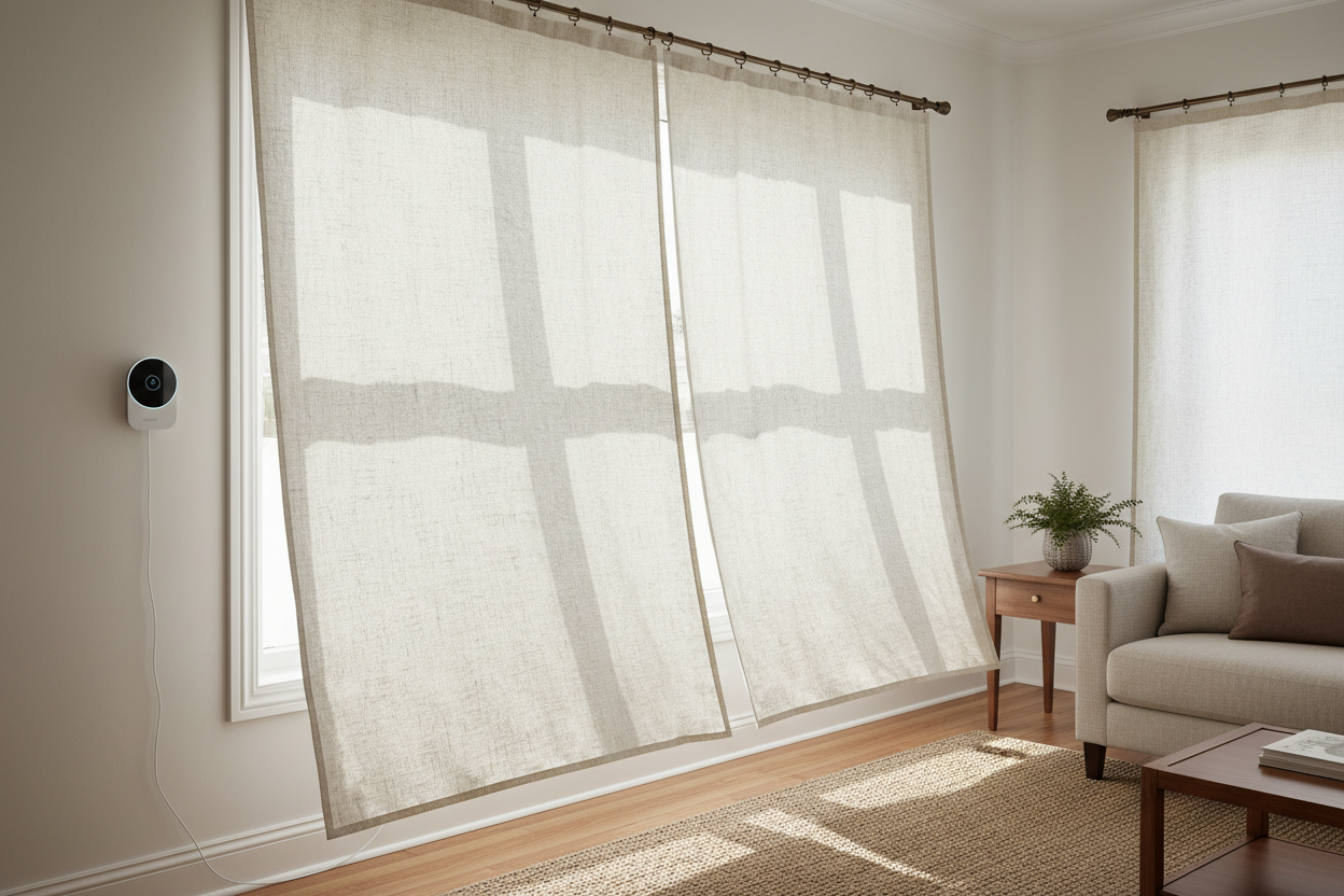 Roman shades on a rod: How to Add Voice Control Easily