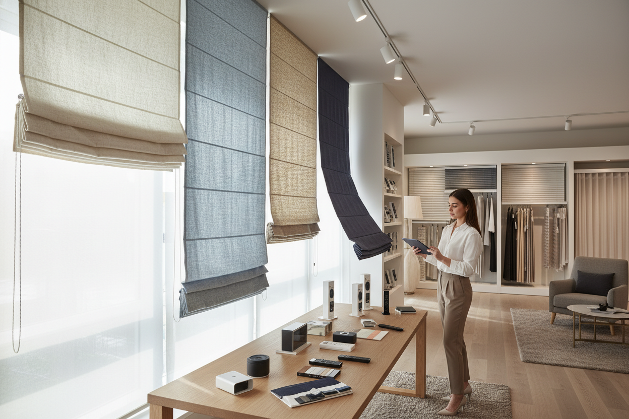 Roman Shades In Store: Testing Smart Motors Before Buying