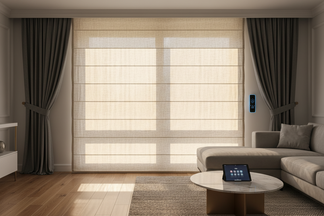Smart 70 inch wide roman shade: Setup & Reality