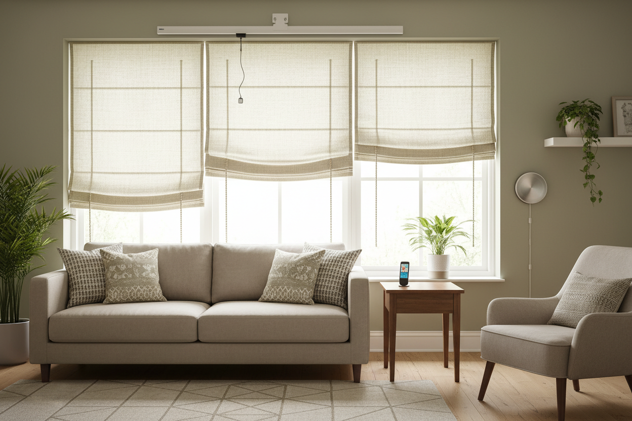 roman shades corded: How to Add Smart Controls