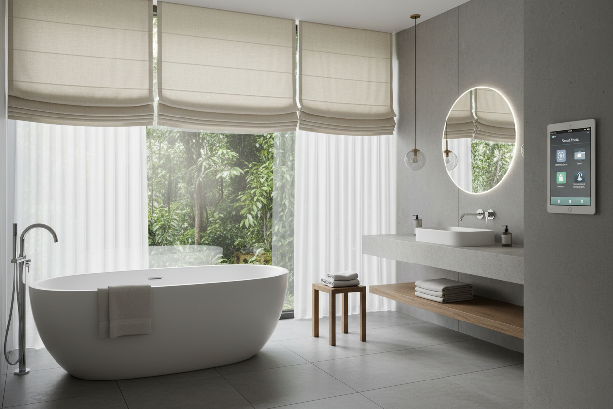 Waterproof Roman Shades: Smart Privacy for Humid Bathrooms