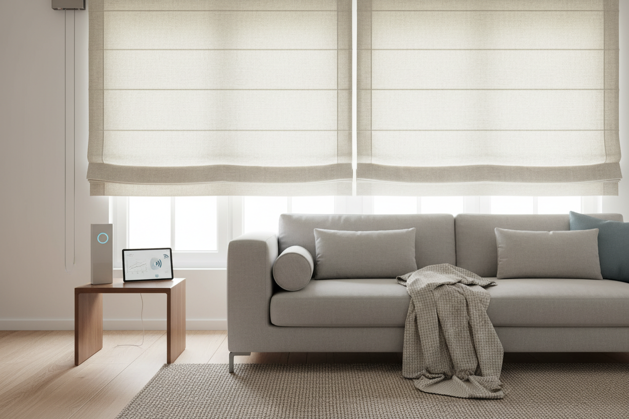 Lined Roman Shade: The Truth About Motorizing Heavy Fabric