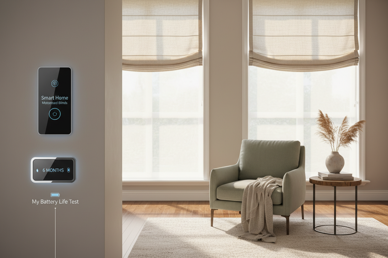 Smart roman shade 27 x 72: My 6-Month Battery Life Test