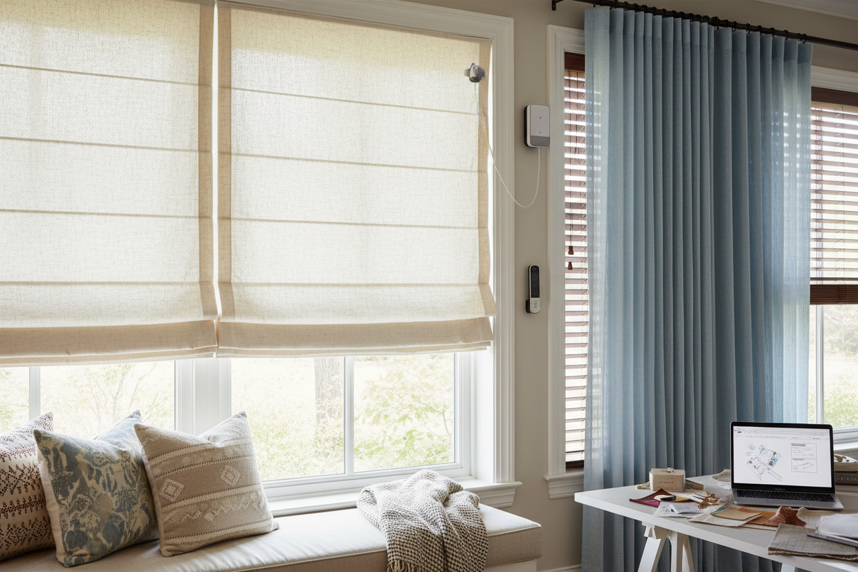 DIY Outside Mount Roman Shades: My Smart Motor Retrofit