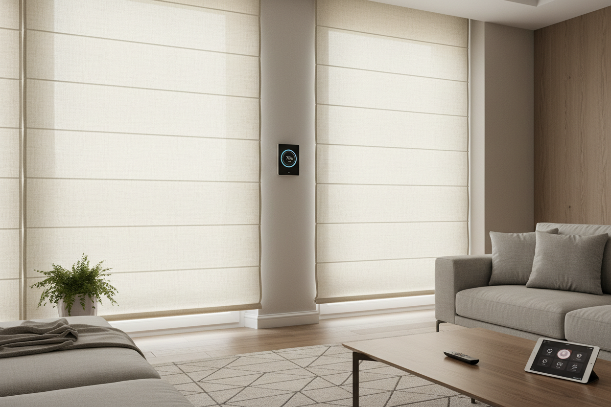 Living Room Modern Roman Shades: My Smart Home Setup Guide