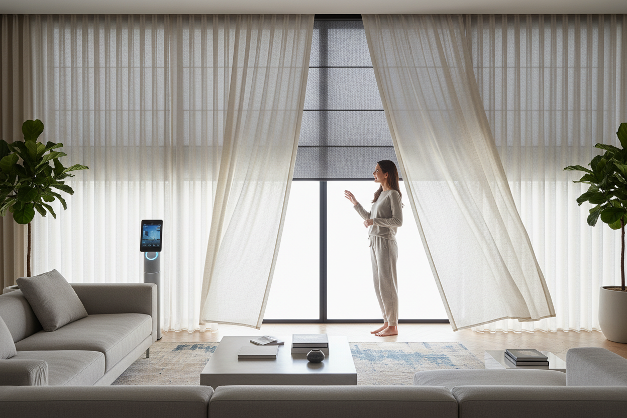 Smart Window Treatment for Wide Window: Voice-Controlled Setup
