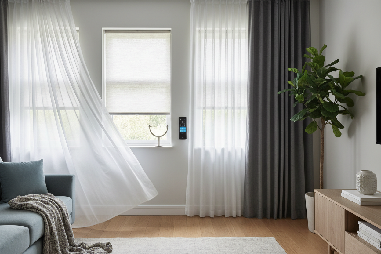 Best window coverings for short wide windows — Smart & Motorized