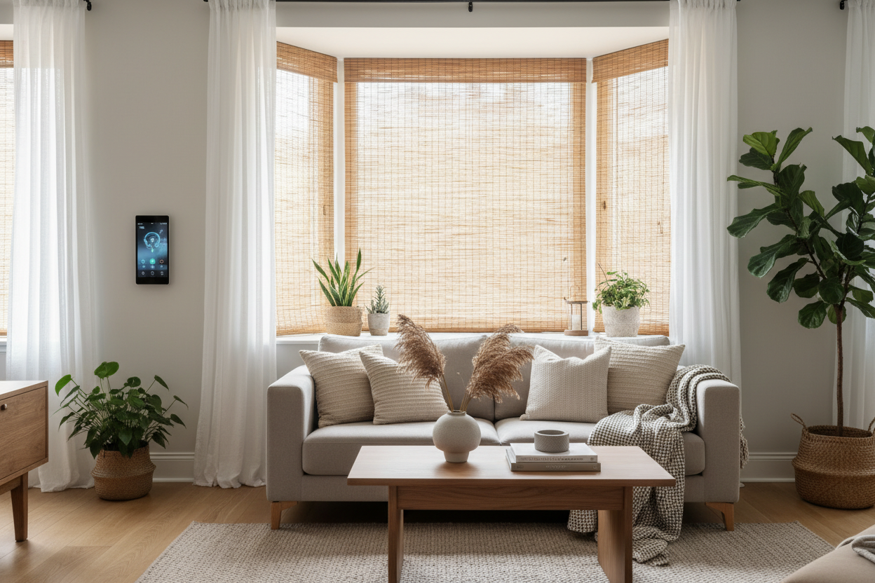 Bamboo Blinds Indoor: Adding Smart Motors to Woven Wood