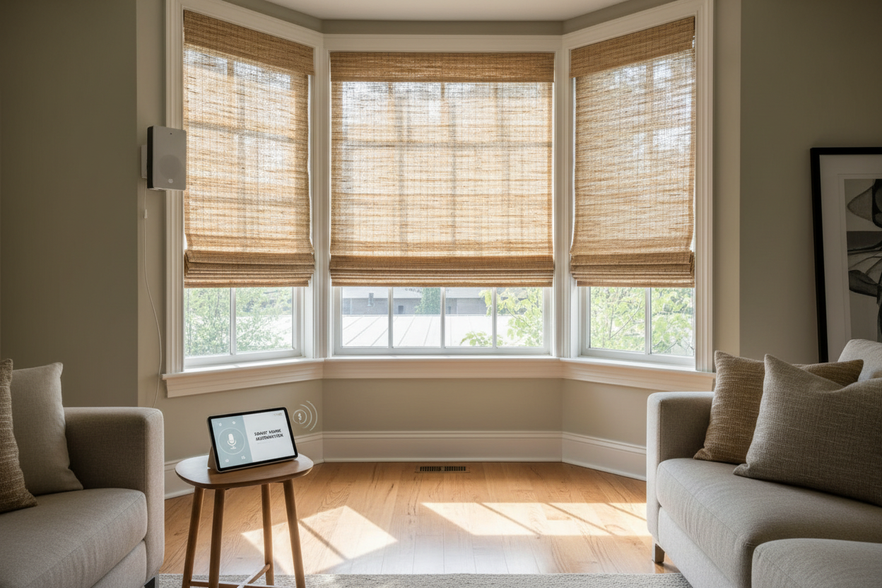 Bamboo Roman Shades: How to Add Voice Control and Motors