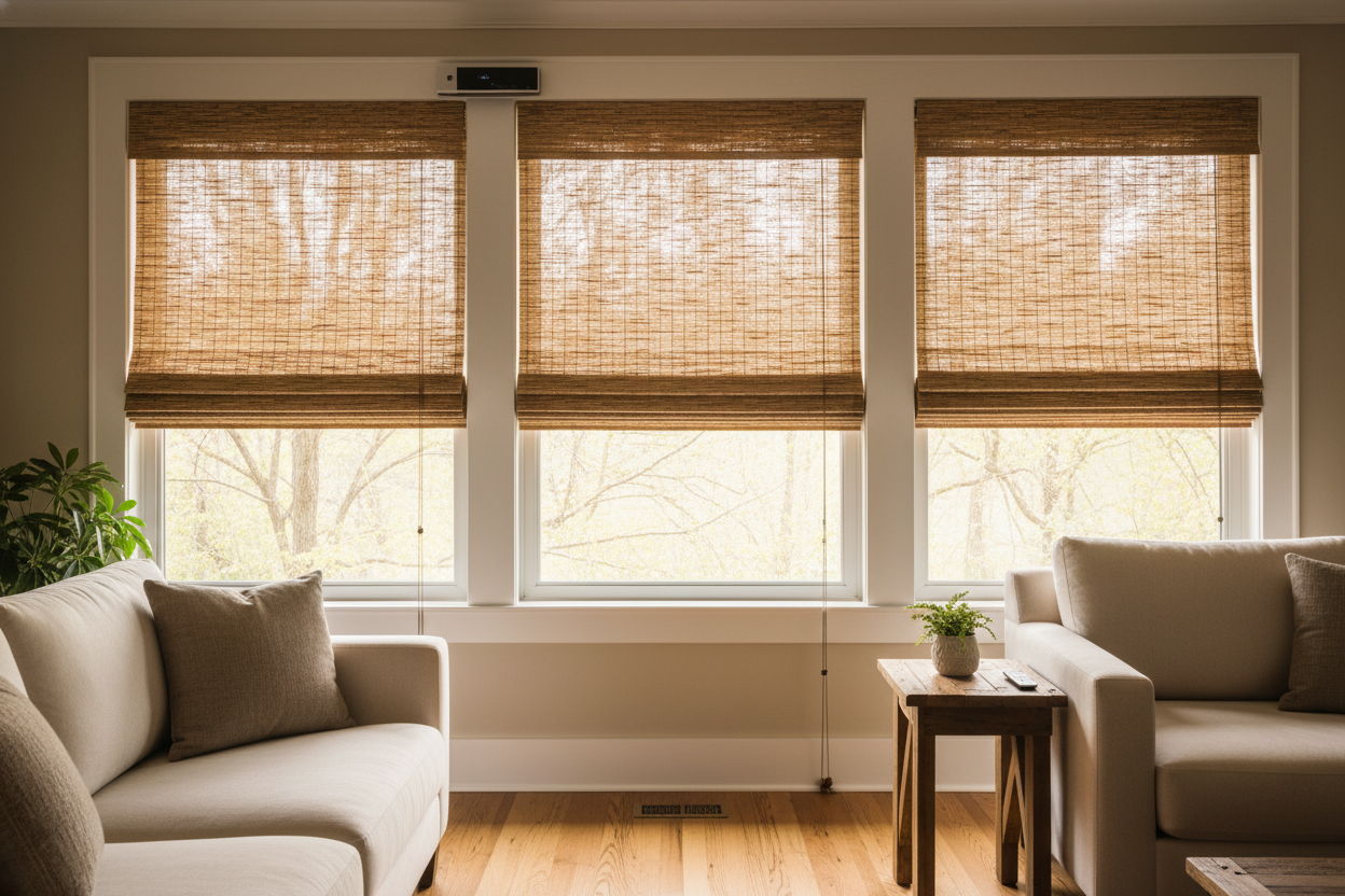 Affordable Bamboo Shades: Motorizing Woven Wood on a Budget
