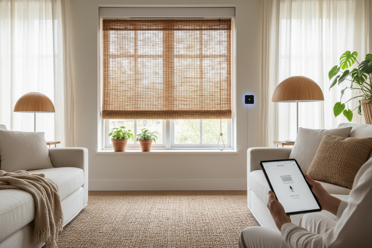 The bamboo shade ikea Hack: Adding Voice Control