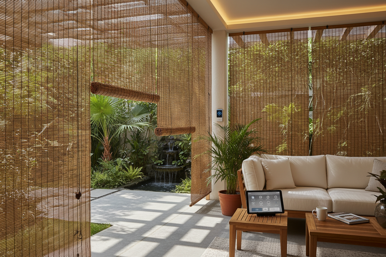 Bamboo Curtains for Outdoor: My Motorized Patio Setup
