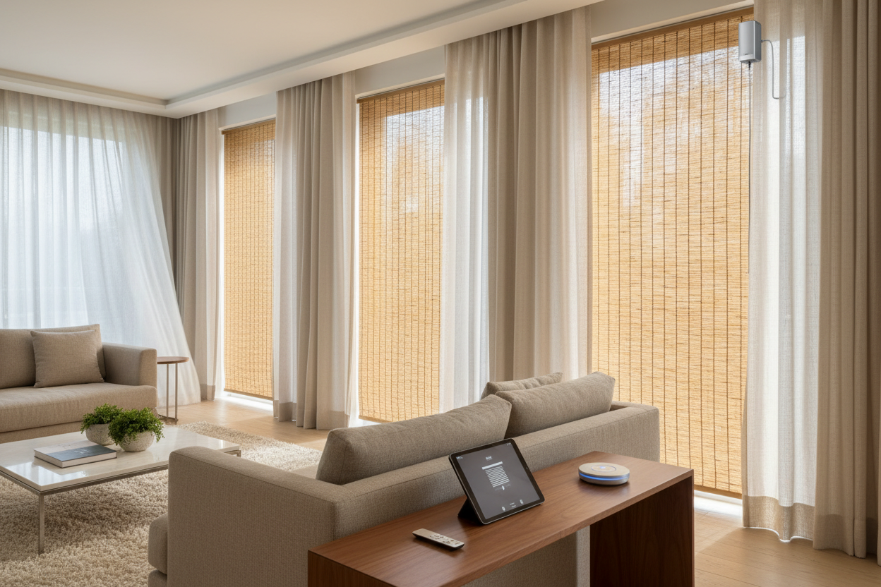 Faux Bamboo Blinds: How to Motorize Natural Textures