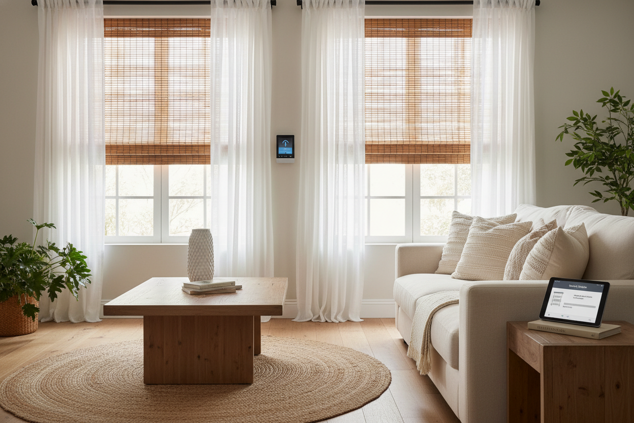 Light Filtering Bamboo Shades: Making Woven Woods Smart
