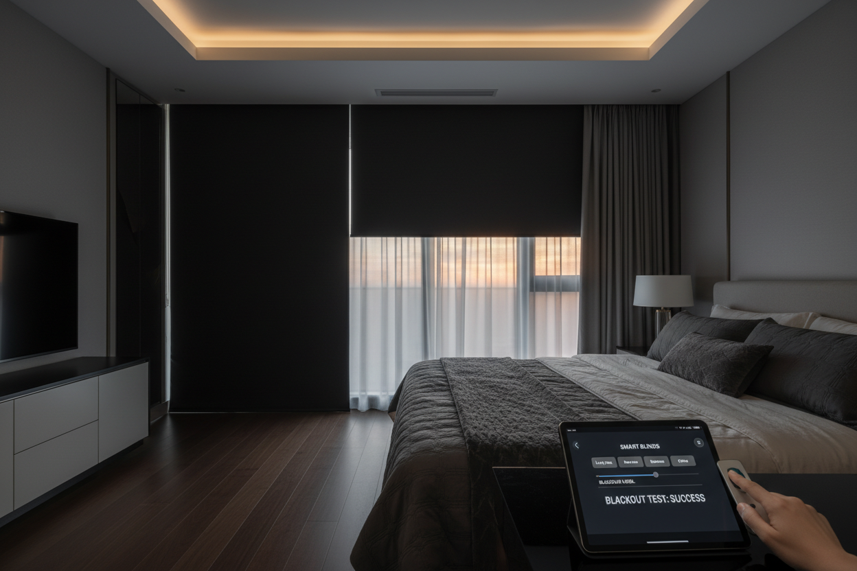 Black blinds blackout test: Do dark smart shades actually work?