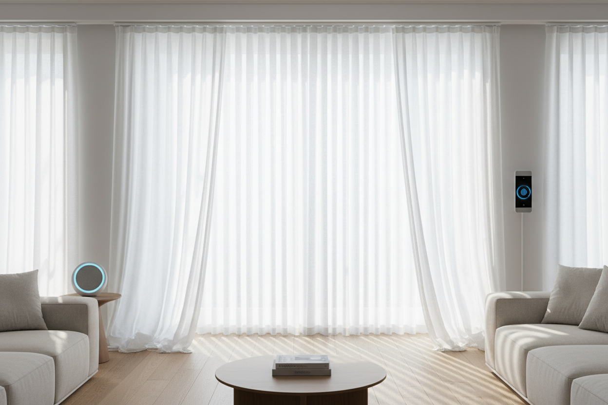 White Vertical Blinds: Making Them Smart and Voice-Controlled