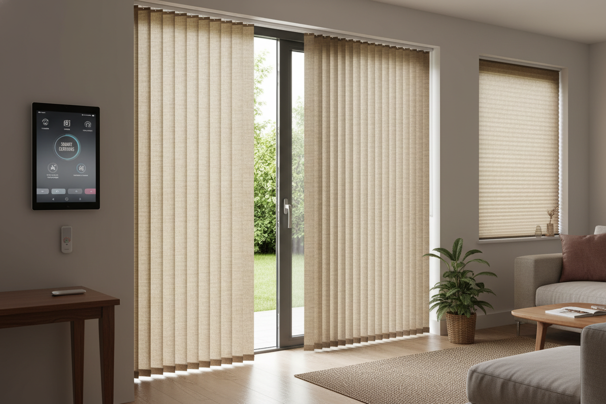 Vertical Pleated Blinds: Motorizing Your Sliding Glass Doors