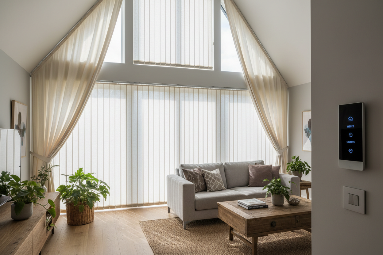 Vertical blinds angled windows: Smart Solutions for A-Frames – Weffort